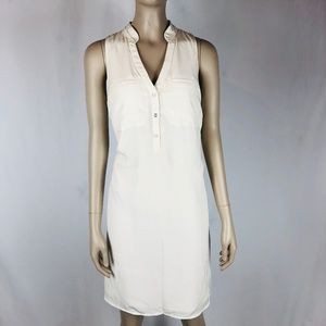 3/$20 Express White V Neck Shift Shirt Dress Sz S